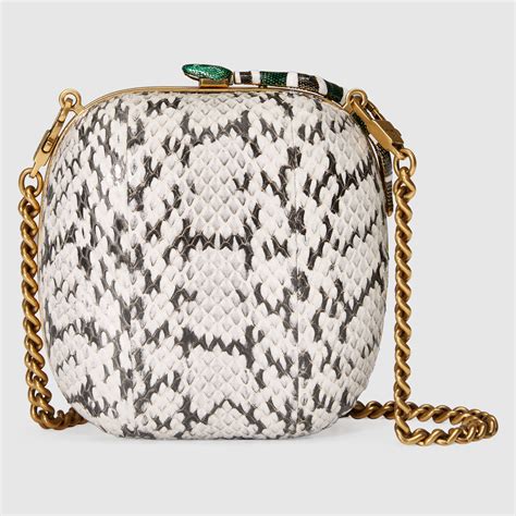 gucci white leather clutch|Gucci snakeskin clutch.